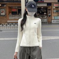 爱肯 外套女北极绒内里冬户外立领开衫抓绒卫衣女双面加绒加厚保暖外套