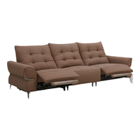 乐至宝LAZBOY真皮沙发客厅电动功能沙发零靠墙复古沙发巴赫683 伯爵深棕-2.41米-三人双电动