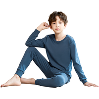 猫人男童全棉秋衣秋裤儿童青少年内衣套装纯棉中大童春秋棉毛衫冬