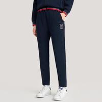 ELLE Active 高含棉运动裤精致刺绣休闲显瘦运动裤通勤裤子女