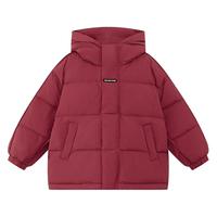 左西童装男童红色羽绒服拜年服冬季2025儿童三防加厚保暖外套