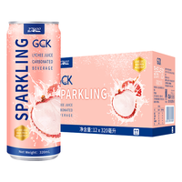 27000GCK含气菠萝果汁气泡真果汁提取0肪佐餐饮料320ml*12罐 荔枝气泡果汁 320mL*12罐