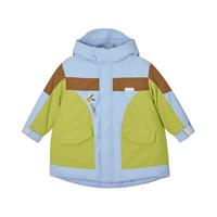 儿童羽绒服三防工装长款23冬装小童男童女童户外撞色外套