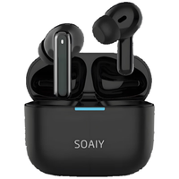  SOAIY/索爱 主动降噪 无线蓝牙耳机  有线充电 黑色