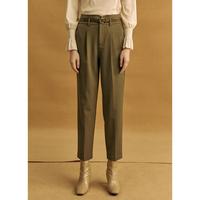 MARVALAS 曼德诗 女士毛呢宽松直筒休闲裤