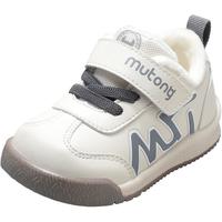 牧童学步鞋男冬季加绒保暖棉鞋婴儿软底面包鞋女宝宝鞋子 迷雾灰22