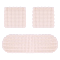 GREAT LIFE 汽车坐垫冬季兔毛绒泡泡绒加厚保暖座椅车载座垫子屁垫三件套