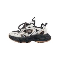 李 Lee童鞋秋季儿童运动鞋防滑跑步鞋子女童休闲厚底老爹鞋男大童 米灰 31 【脚长195-200mm】