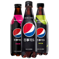 百事可乐碳酸饮料劲爽无糖系列原味可乐树莓青柠500mL瓶装汽水饮品 无糖青柠味 500ml*6瓶