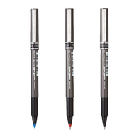 uni三菱签字笔UB-155/UB-125走珠笔水性签字笔办公用子弹头黑蓝红色耐水耐光性中性笔 UB-125 黑色