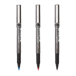 uni 三菱签字笔UB-155/UB-125走珠笔水性签字笔办公用子弹头黑蓝红色耐水耐光性中性笔 UB-125 黑色