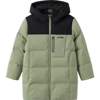 asics【安心羽绒】亚瑟士童装儿童冬季三防羽绒服2024户外羽绒外套 8686军绿 清洁度850-白鸭绒 170 cm 加厚充绒量187g