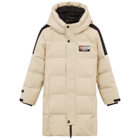 探路者（TOREAD） 儿童羽绒服男女中大童装冬季防风长款外套大衣潮 暖卡其 120