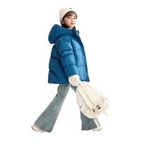 鸭鸭童装羽绒服2024冬季男童女童儿童短款时尚中大童保暖外套HR