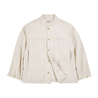 马登（Maden）女装 美式棉籽壳牛仔外套休闲宽松设计感小众纯棉丹宁夹克秋冬 米白色 M