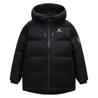 NIKE JORDAN 耐克AJ童装男童羽绒服2024冬季儿童上衣保暖外套 正黑色 160 /80(XL)