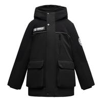 雪中飞 SNOWFLYING拜年服【远红外辐射温升羽绒服】冬季加厚锁温连帽保暖儿童外套