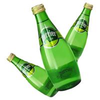 法国Perrier巴黎水柠檬味青柠味苏打气泡水330ml*5