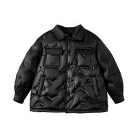 【90白鸭绒】男童羽绒服儿童冬季衬衫领保暖羽绒外套