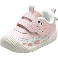 牧童童鞋学步鞋2024秋冬宝宝鞋子男婴儿鞋卡通软底机能鞋女童 粉鳄（加绒保暖） 23码 鞋内长15.5cm