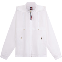 Tommy Hilfiger25春夏女装休闲净色轻薄立领连帽风衣款单夹克外套03979 白色YBR S (:100-115斤)
