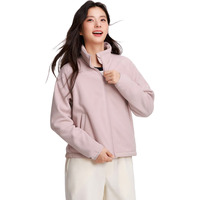 森马（Semir）外套女抗静电摇粒绒宽松2024冬立领插肩袖101724108004 橡皮粉61214 M