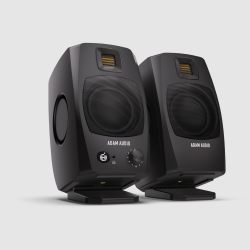 ADAM 音频 D3V 主动式桌面显示器系统,带 USB-C 端口(一对,黑色)
