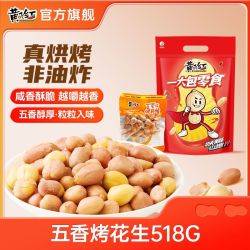 黄飞红 五香烤花生518g零食礼包非油炸炒货黄飞鸿花生米