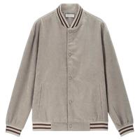 佐丹奴棒球服男时尚复古灯芯绒撞色棒球领夹克外套男18074619