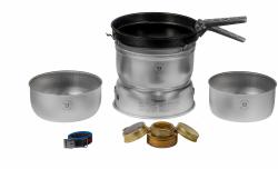 Trangia 25-23 双层复合露营炊具不锈钢内衬 含1.5L+1.75L小锅22cm平底锅