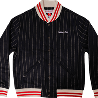 刺绣条纹夹克外套男士上衣 MN复古男士运动外套夹棉秋冬保暖