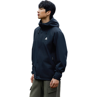 安踏软壳衣丨大地之壳2.0四防运动外套男户外防风徒步登山服 深夜蓝-4 XL (男180)