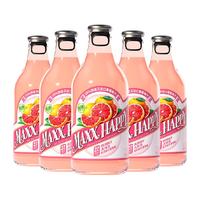 MAXX碳酸饮料葡萄柚果汁汽水100%进口西柚汁ml*6瓶玻璃瓶含气果汁