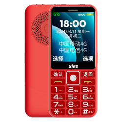 波导 D9 超长待机 红色 电信4G全网通老人机