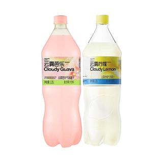 柠檬共和国云雾柠檬芭乐气泡果汁饮料 清爽解腻汽水饮品大瓶1.25L 云雾柠檬1.25L*2瓶