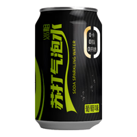 九日冰祖葡萄味苏打气泡水330ml*24罐