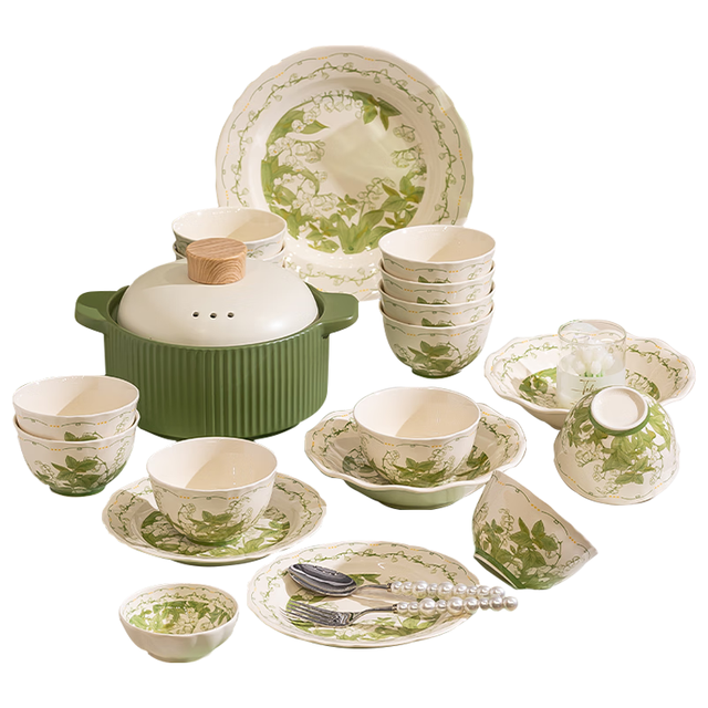 白朔 碗盘餐具整套胖东来同款 8件套