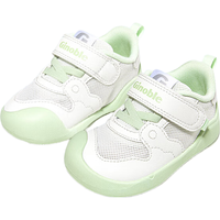 基诺浦25夏季透气婴儿学步鞋网面8-18个月宝宝男女童机能鞋GB2451/2449 GB2449白色 19.5 120mm 适合脚长116-124mm