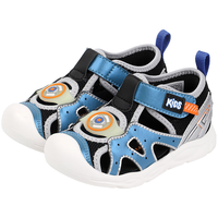 江博士夏季男女童舒适休闲宝宝学步鞋透气幼儿童鞋 潮流百搭儿童凉鞋 蓝/黑 24 脚长约14.4-15.1