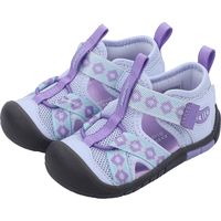 江博士夏季男女童步前鞋 户外运动休闲儿童包头凉鞋 紫色 20 码 脚长约11.6-12.2
