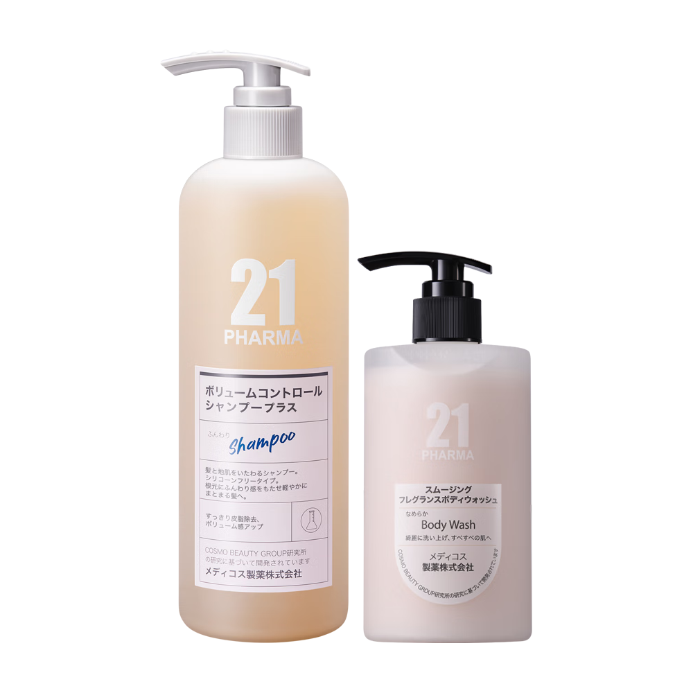  发玛21 控油 洗发水沐浴露套装  600ml+450ml