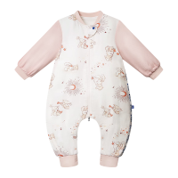 babycare 新生婴儿秋冬舒暖分腿睡袋防惊跳防踢包被魔法兔-厚夹棉-80码