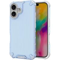  SNOWKIDS 防摔全包 iPhone 16plus手机壳  彩带透蓝 塑料
