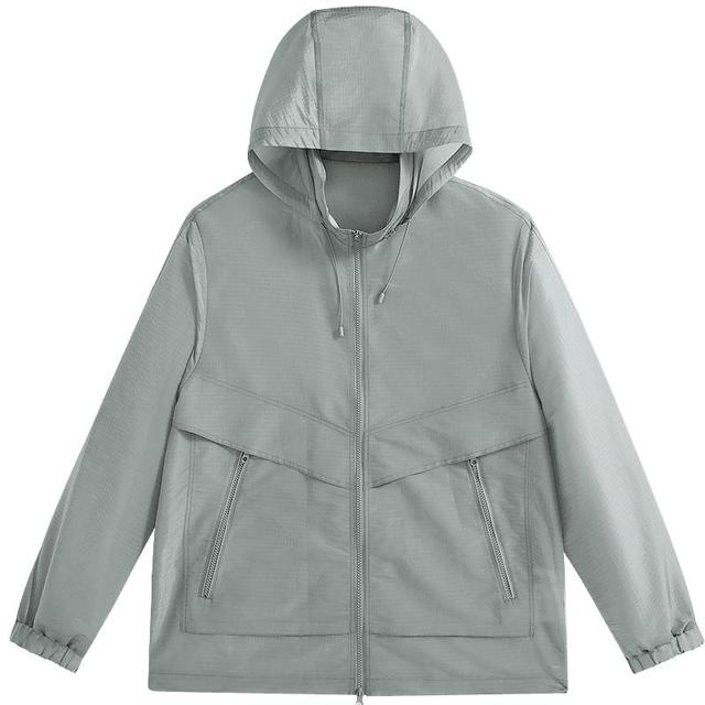 太平鸟 男装夹克夏皮肤衣连帽夹克 B1BCE2120 绿色1（宽松） XL