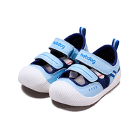 BoBDoG巴布豆童鞋宝宝学步鞋夏季软底机能鞋凉鞋网面透气鞋子 牛仔蓝  22  牛仔蓝 【拍小一码】 22 (内长14cm,适合脚长13.5cm)