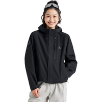 Pioneer Camp拓路者青鸟硬壳冲锋衣男夏季户外爬山外套男士休闲夹克 女-玄夜黑 L