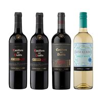 干露红魔鬼魔尊红黑金浓郁葡萄酒干红智利原瓶赤霞珠西