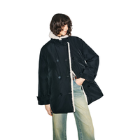 MO&Co. 羽绒服2025冬90鸭绒防风透湿毛里MBE4EINT22 黑色 M /165