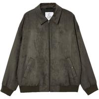 杰克琼斯行政夹克男秋季新款翻领复古仿麂皮宽松休闲外套上衣男装