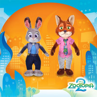 迪士尼(Disney)《疯狂动物城2》系列尼克朱迪盖瑞狸宝宝伯特毛绒玩偶挂件钥匙扣 朱迪毛绒玩偶